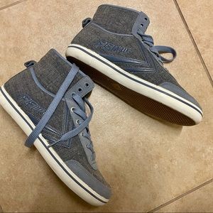 Like new Feiyue high top denim sneakers
